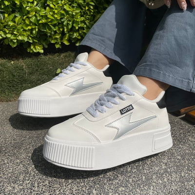 Zapatilla Mujer New Rayo Silver