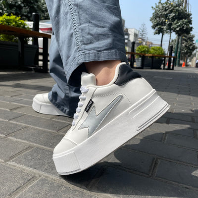 Zapatilla Mujer New Rayo Silver