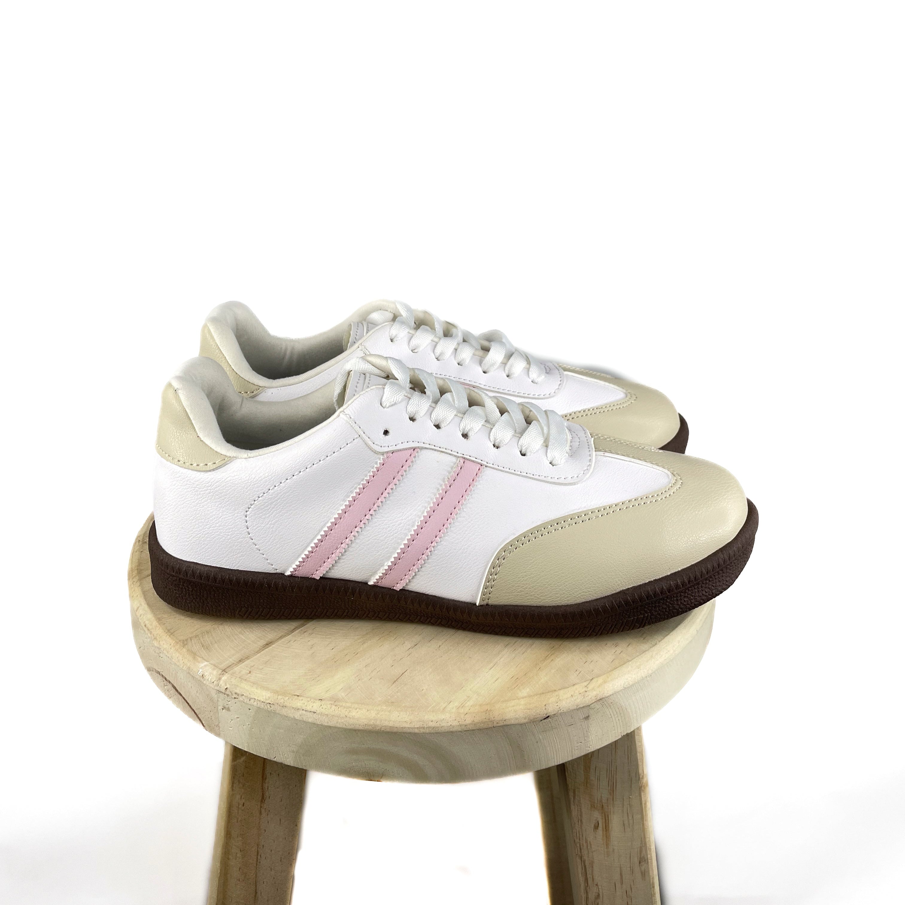 Zapatilla Mujer Mambito White And Pink MD