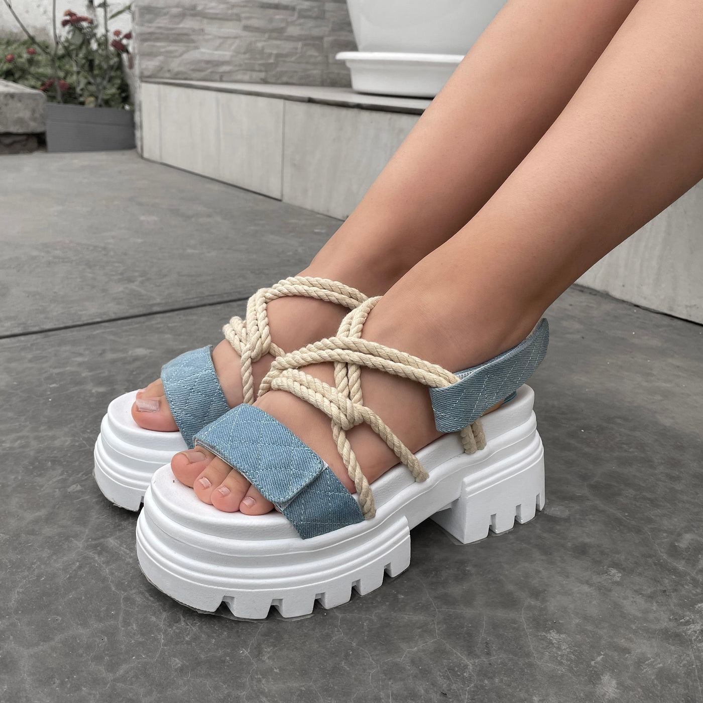 Sandalia Mujer Santorini Jeans
