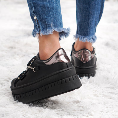 Zapatilla mujer Abbie Roma Negro
