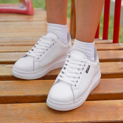 Zapatilla Escolar mujer Londres Blanco
