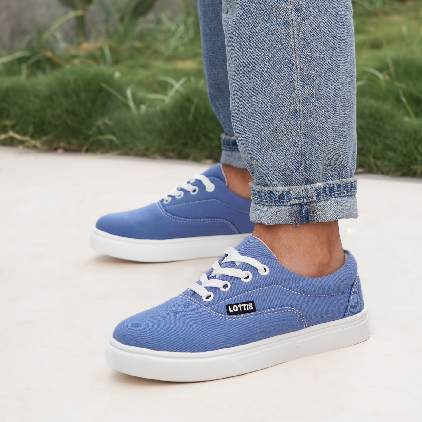 Zapatilla mujer Skater Celeste