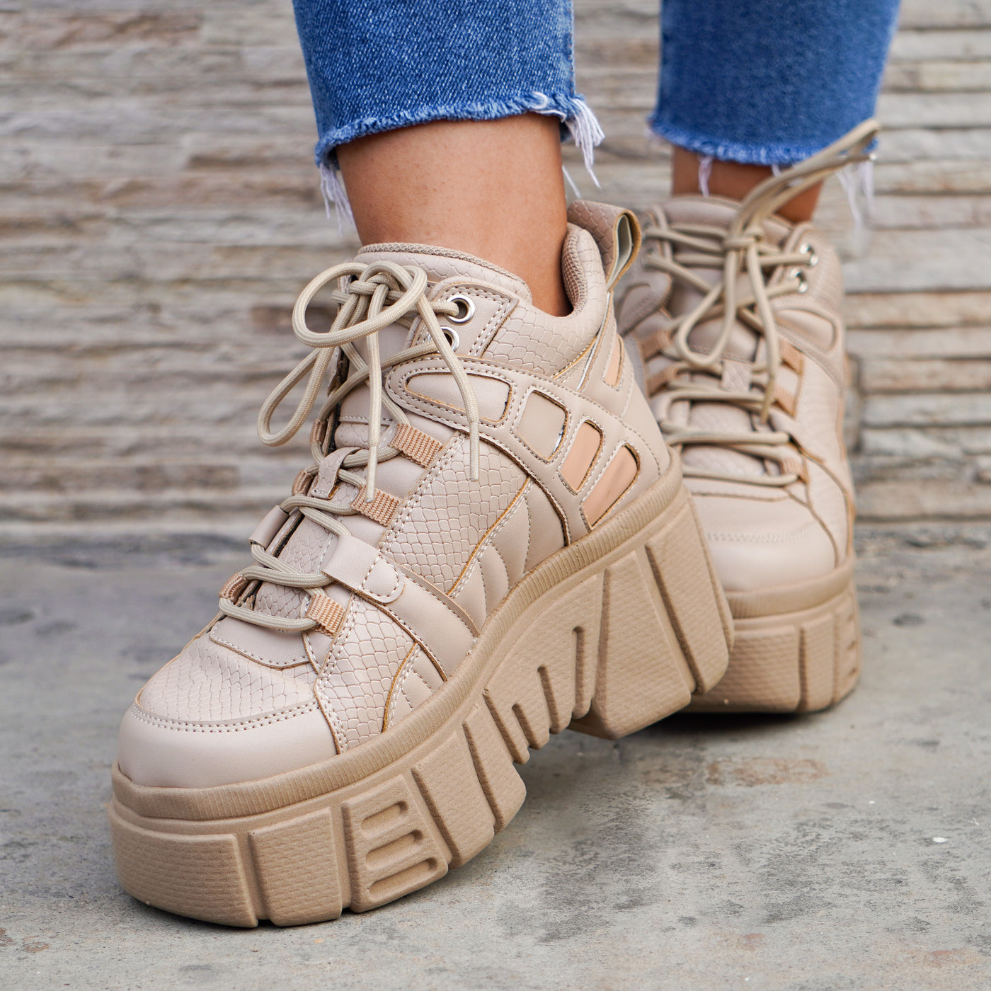 Zapatilla mujer Hana Beige