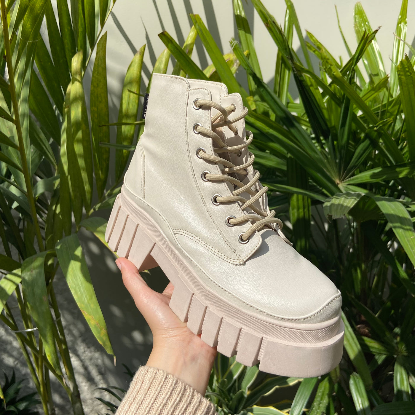 Botin mujer Army Beige
