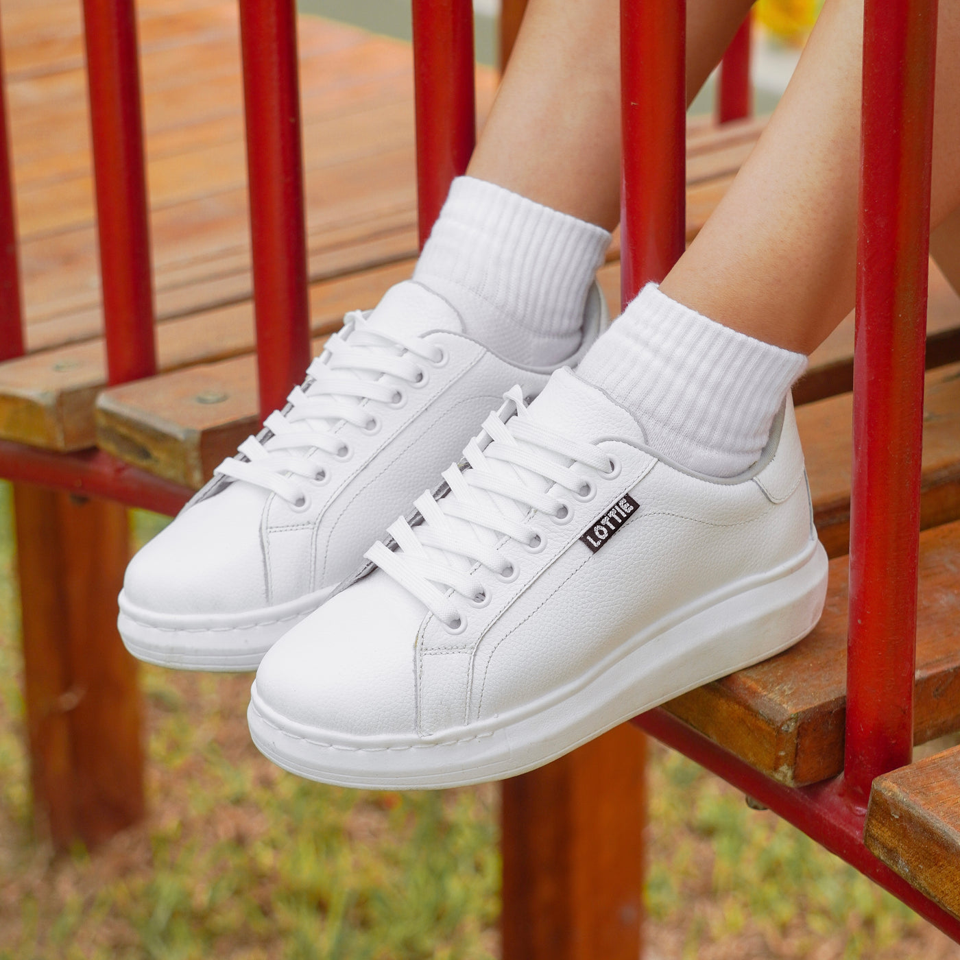 Zapatilla Escolar mujer Londres Blanco