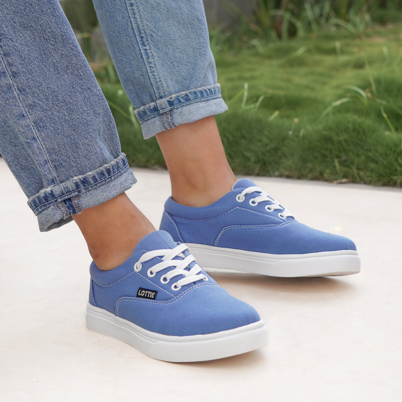 Zapatilla mujer Skater Celeste