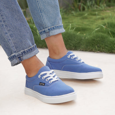 Zapatilla mujer Skater Celeste
